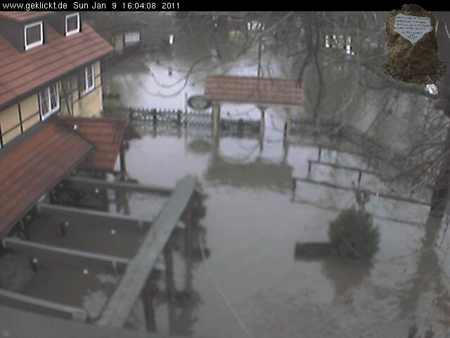 Hochwasser 2011 Gasthaus Weserstein, Hann. Münden